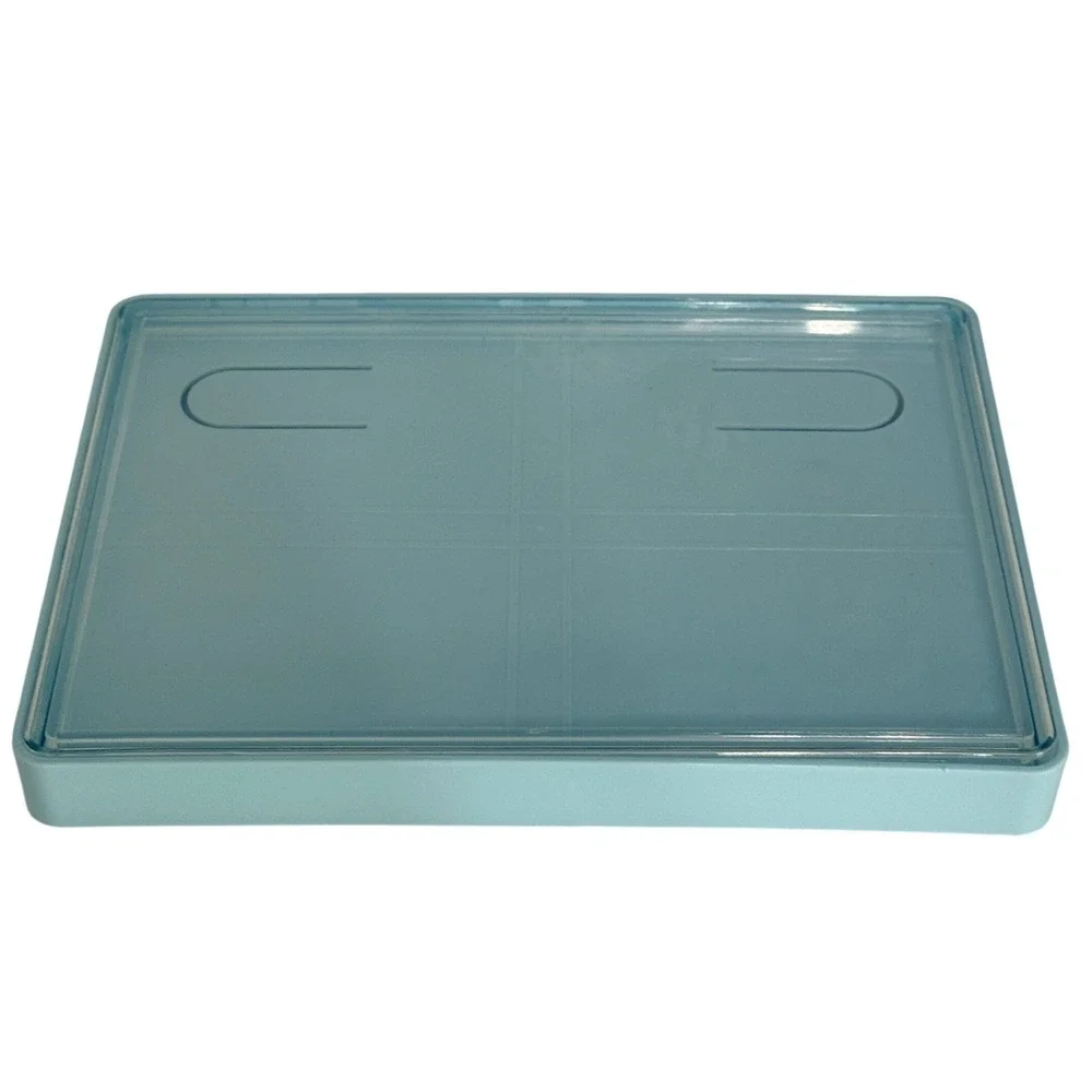 Vintage Tupperware 1600-1 Collage Picture Frame Blue Clear Cover 7x5 Plastic